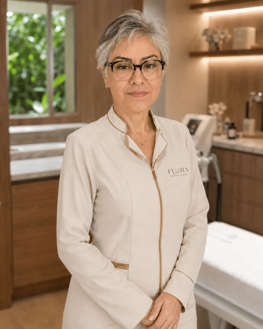 Lucia Soares, profissional da equipe FLORA Estética Avançada